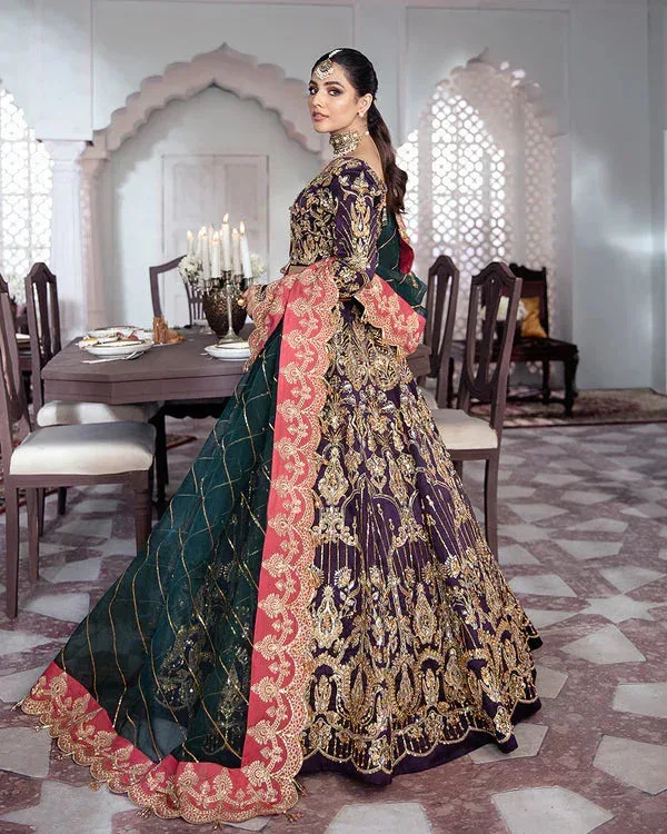 Gulaal Wedding Formals Purple Raw Silk – view 2 – Poshaq