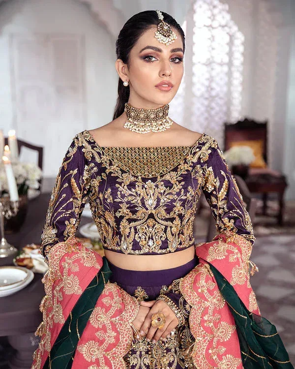 Gulaal Wedding Formals Purple Raw Silk – view 3 – Poshaq