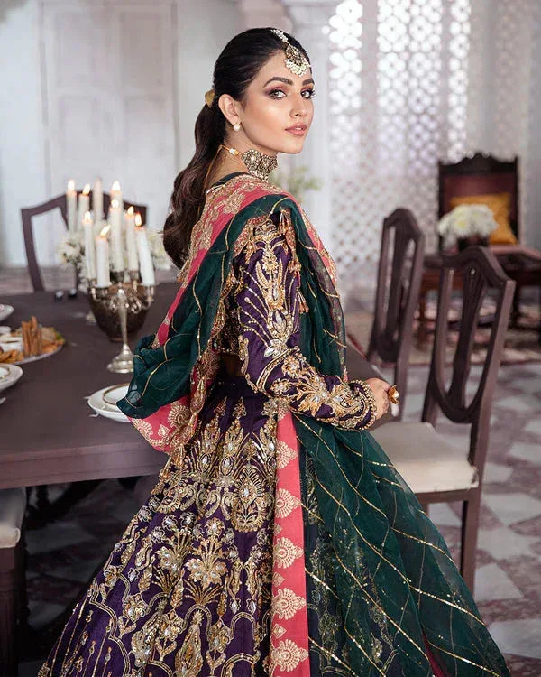 Gulaal Wedding Formals Purple Raw Silk – view 4 – Poshaq