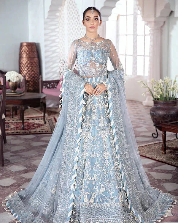 Gulaal Wedding Formals Silver Raw Silk – view 1 – Poshaq