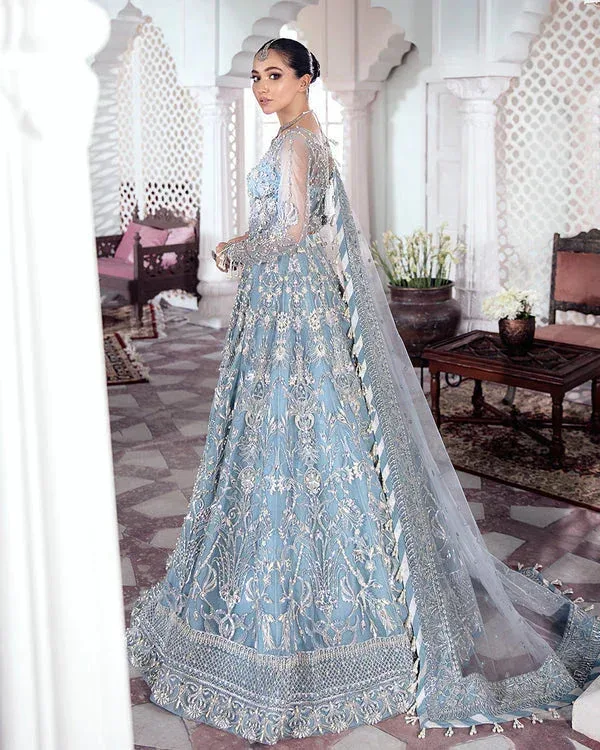 Gulaal Wedding Formals Silver Raw Silk – view 2 – Poshaq