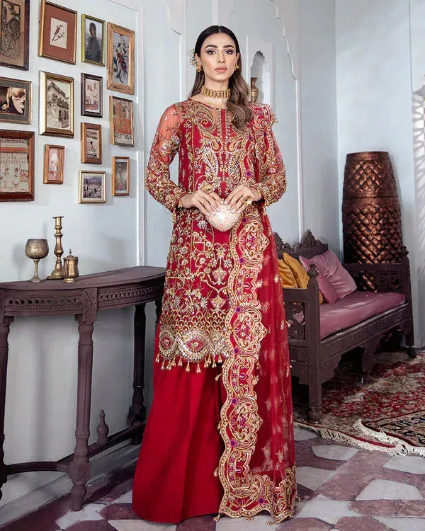 Gulaal Wedding Formals Gold Raw Silk – view 1 – Poshaq