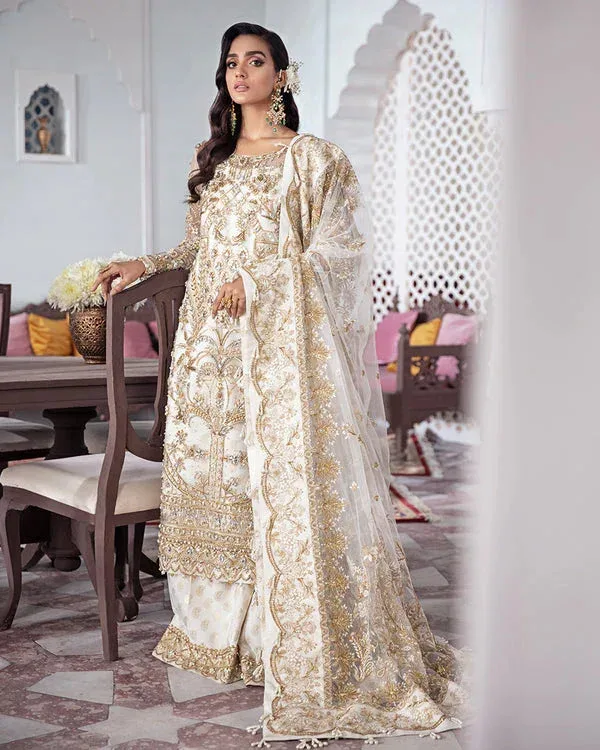 Gulaal Wedding Formals Off White Raw Silk – view 1 – Poshaq
