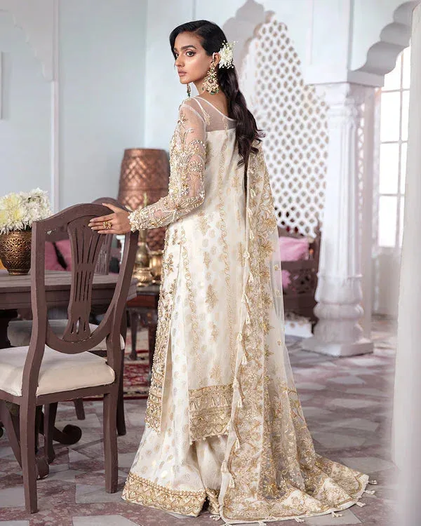 Gulaal Wedding Formals Off White Raw Silk – view 2 – Poshaq