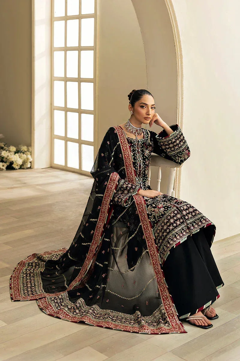 Gulaal Celeste Velvet 24 Black Raw Silk – view 5 – Poshaq