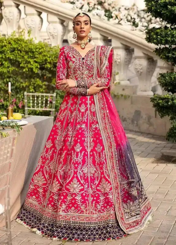 Gulaal Wedding Collection 23 Pink Organza – view 1 – Poshaq