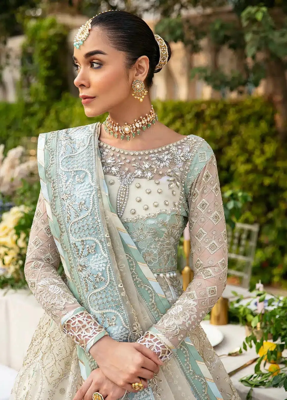Gulaal Wedding Collection 23 Off White Organza – view 2 – Poshaq