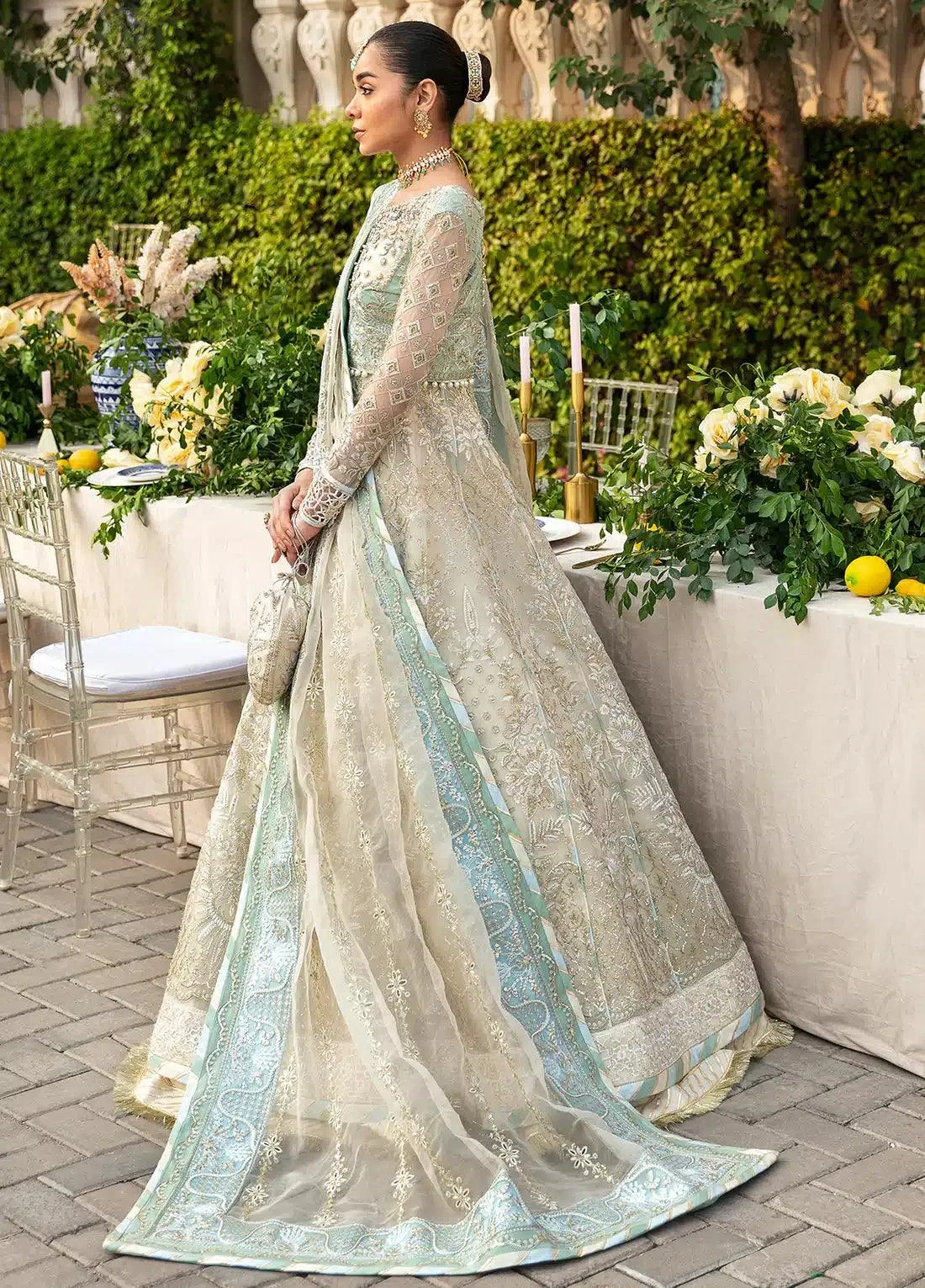 Gulaal Wedding Collection 23 Off White Organza – view 3 – Poshaq