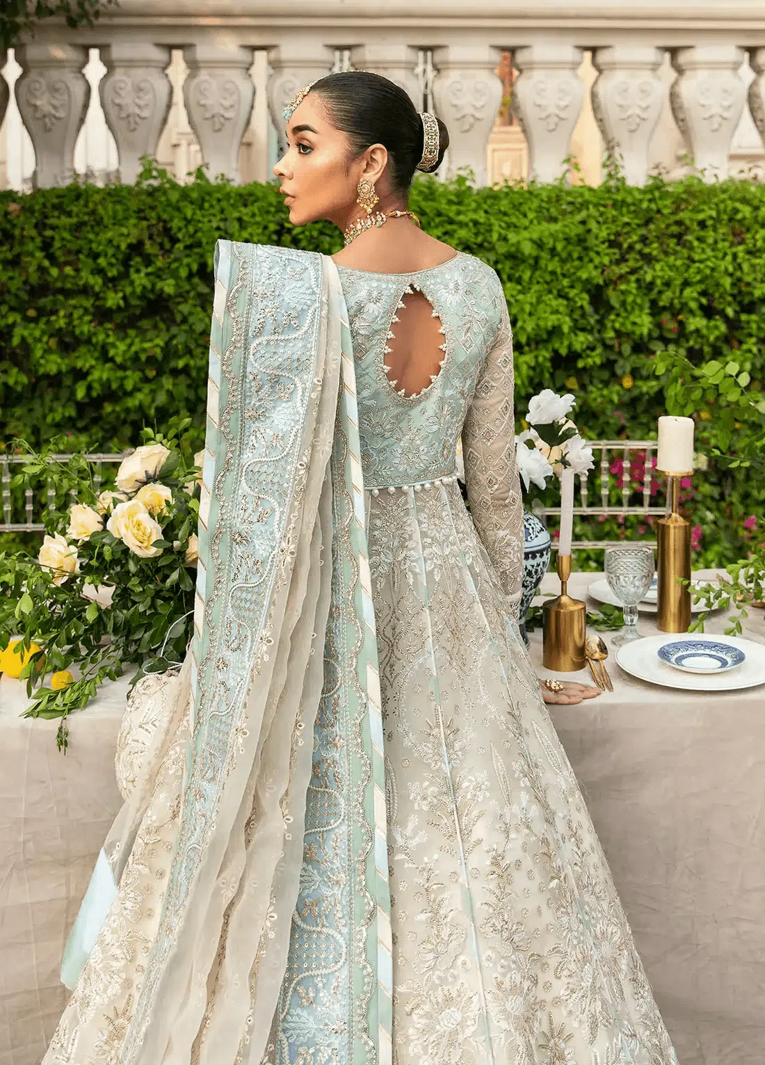Gulaal Wedding Collection 23 Off White Organza – view 4 – Poshaq