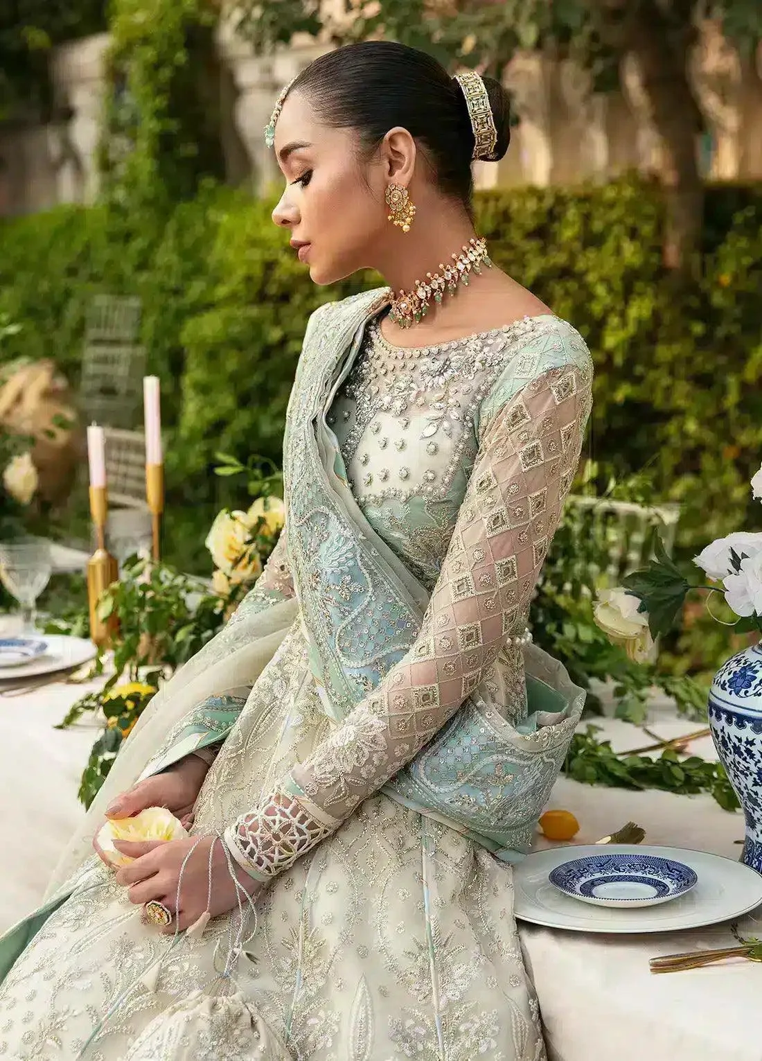 Gulaal Wedding Collection 23 Off White Organza – view 5 – Poshaq