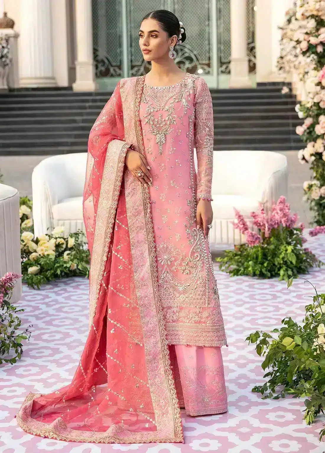 Gulaal Wedding Collection 23 Pink Raw Silk – view 1 – Poshaq
