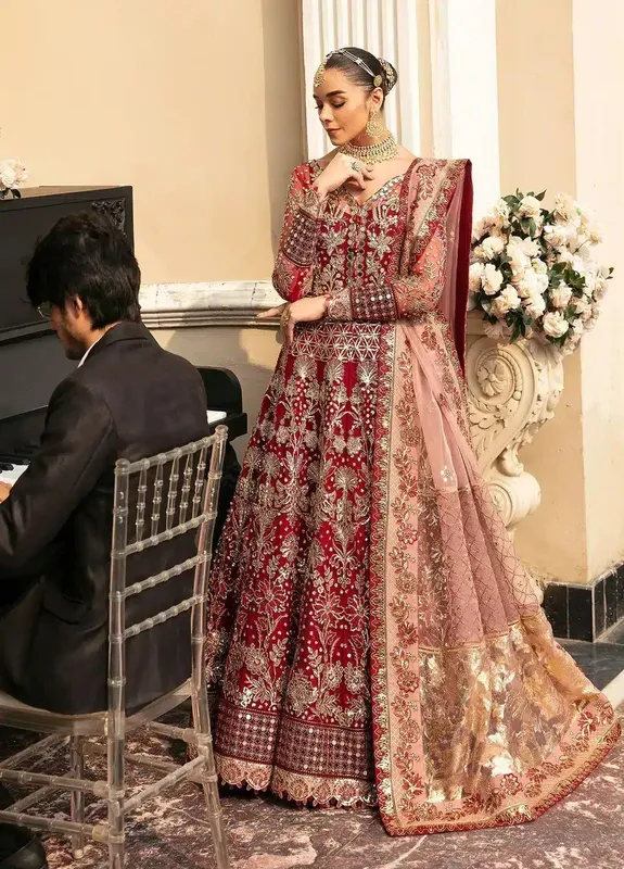 Gulaal Wedding Collection 23 Red Organza – view 1 – Poshaq
