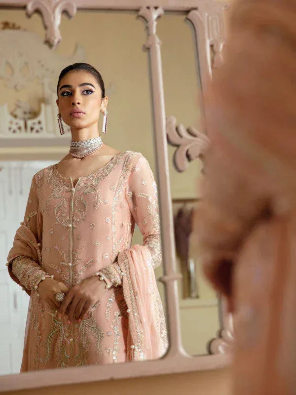 Gulaal Embroidered Chiffon 23 Pink Raw Silk – view 3 – Poshaq