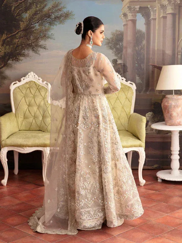 Gulaal Embroidered Chiffon 23 Ivory Raw Silk – view 2 – Poshaq