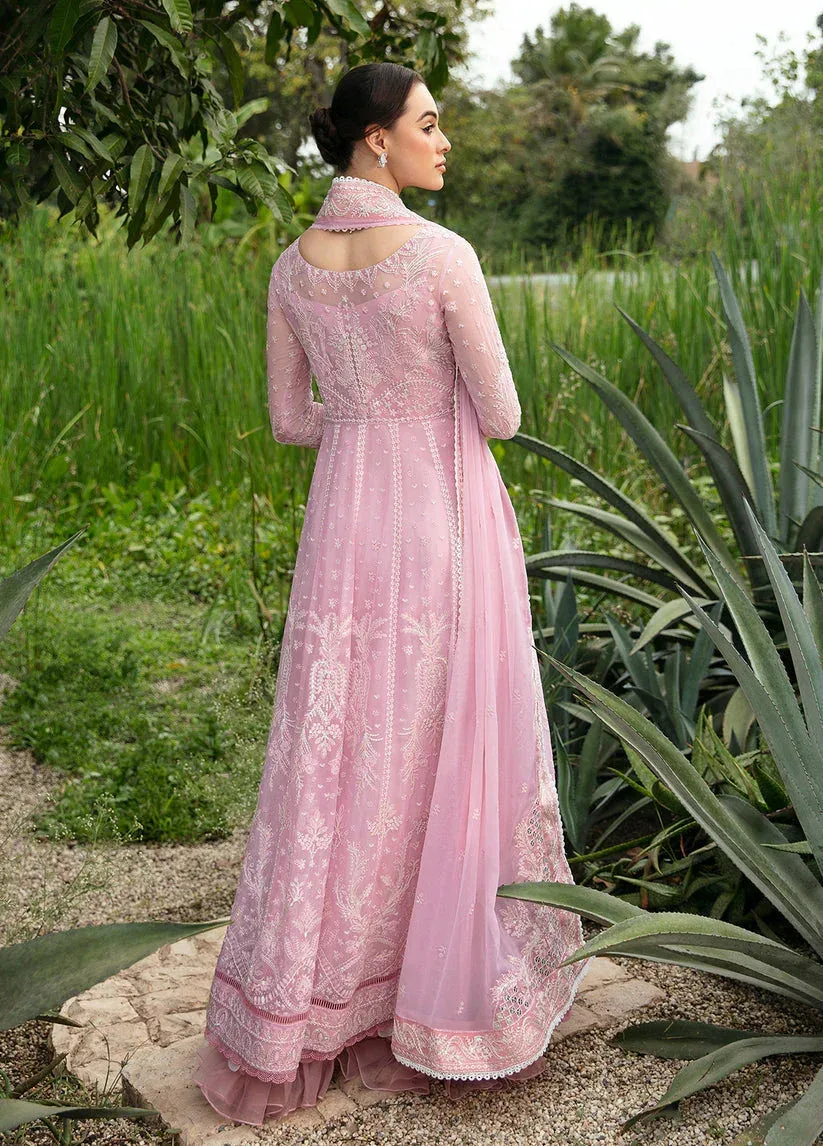 Gulaal Embroidered Chiffon Eid Collection Pink Raw Silk – view 2 – Poshaq