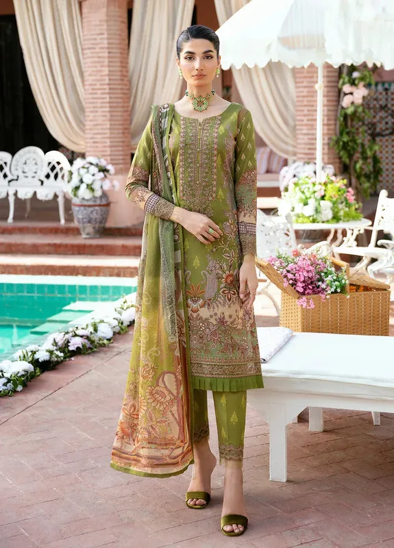 Gulaal Summer Glow Lawn 24 Organza – view 1 – Poshaq