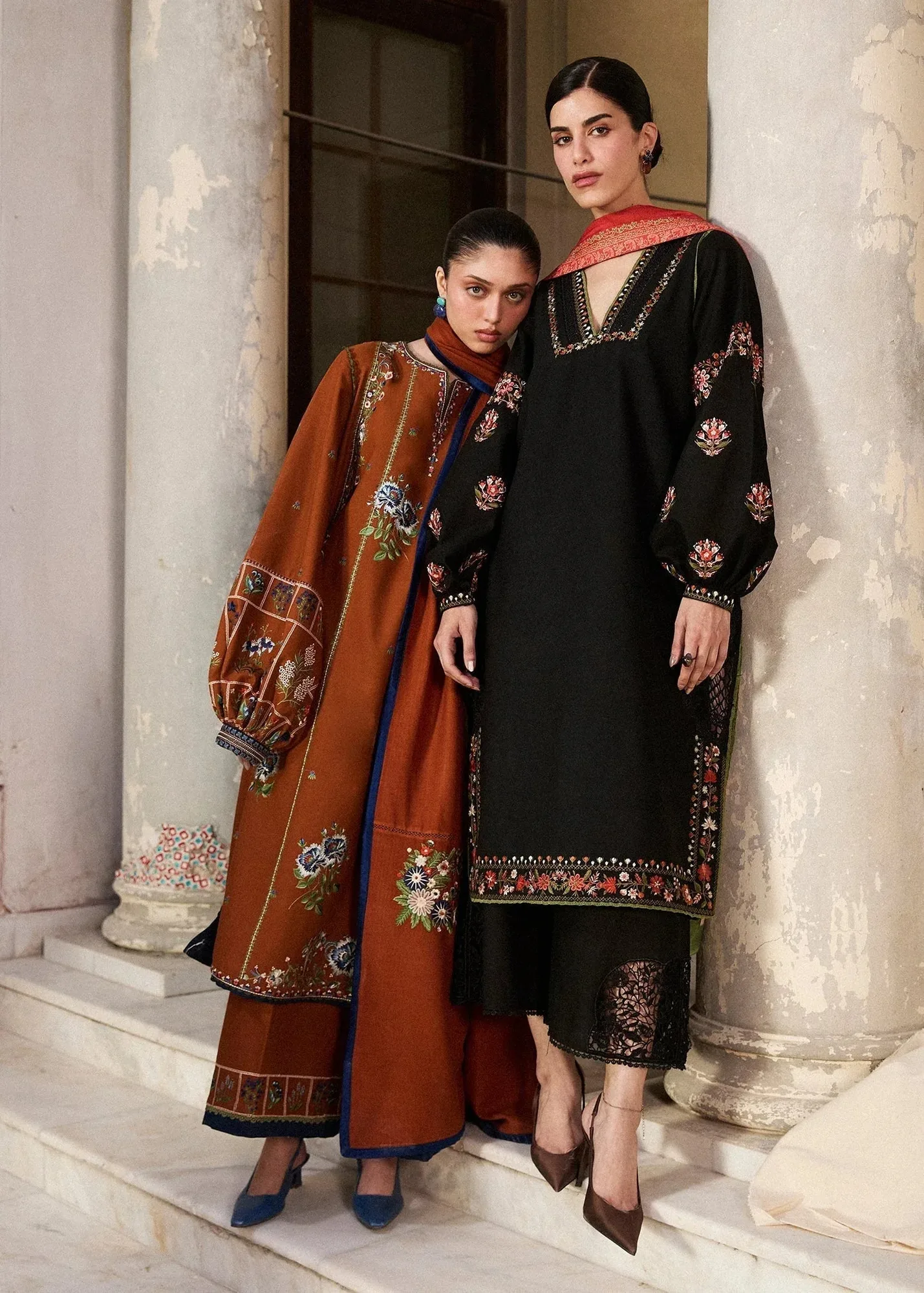 Hussain Rehar Khaddar Pret 25 Black Khaddar – view 4 – Poshaq