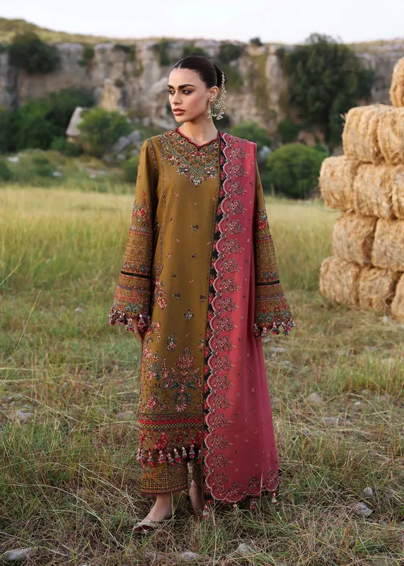 Hussain Rehar Khaddar 25 Brown Khaddar – view 1 – Poshaq