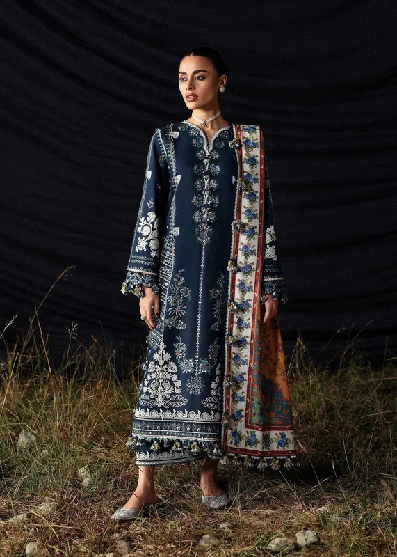 Hussain Rehar Khaddar 25 Sea Green Khaddar – view 1 – Poshaq