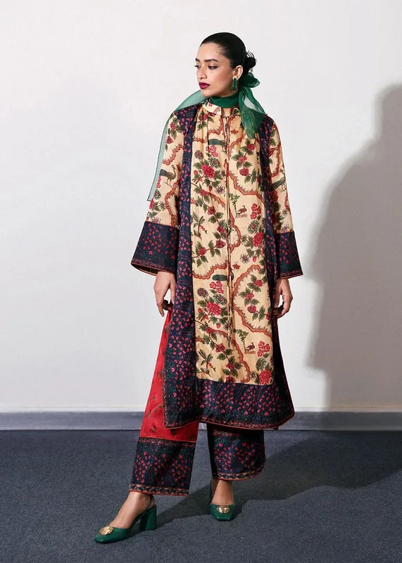 Hussain Rehar Pay Day Caramel Viscose – view 1 – Poshaq