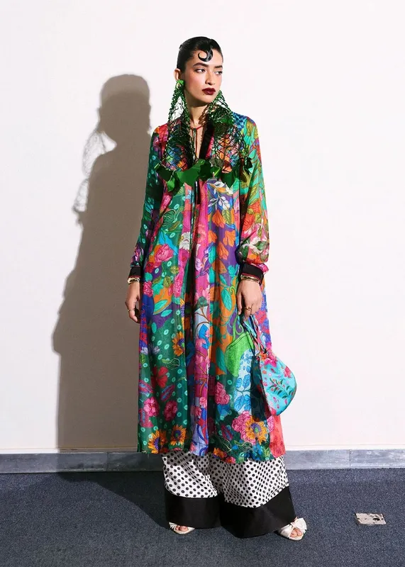 Hussain Rehar Pay Day Multicolor Viscose – view 1 – Poshaq
