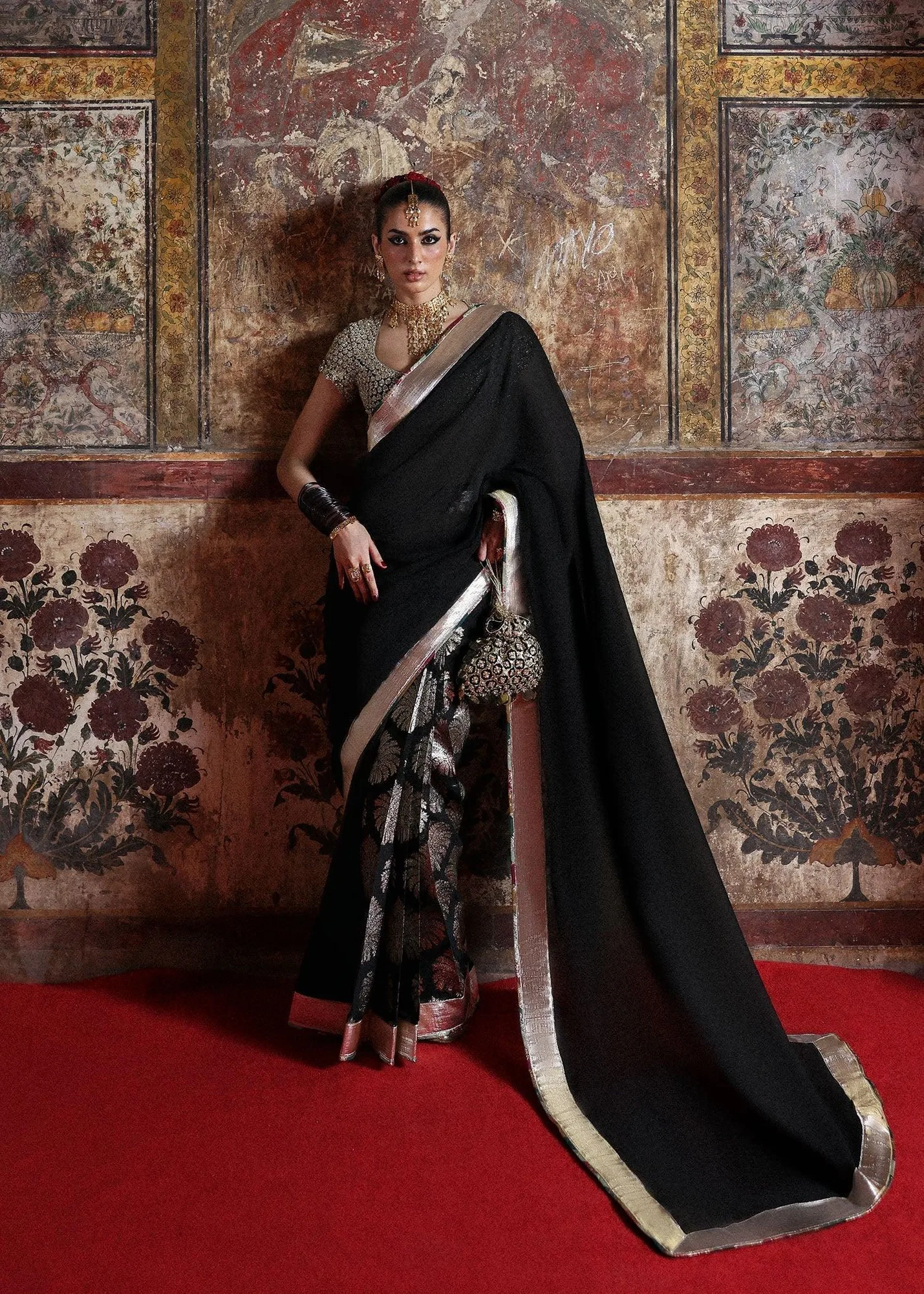 Hussain Rehar Black Silk – view 1 – Poshaq
