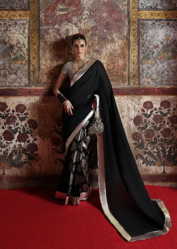 Hussain Rehar Black Silk – view 1 – Poshaq