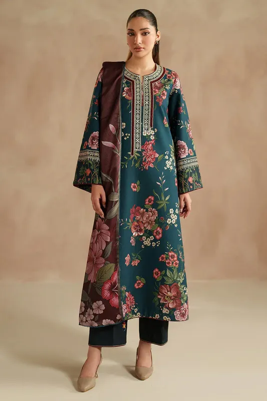 Jazmin Winter 25 Dark Teal Viscose – view 1 – Poshaq
