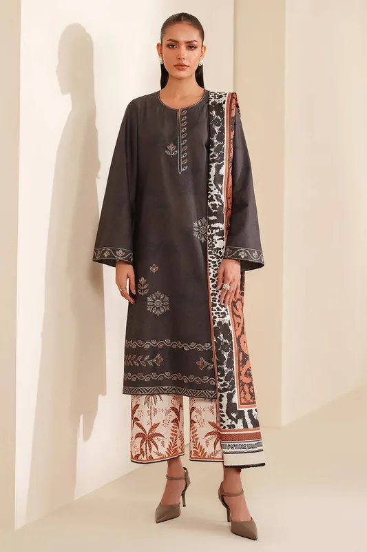 Jazmin Winter 25 Rich Brown Pashmina – view 1 – Poshaq
