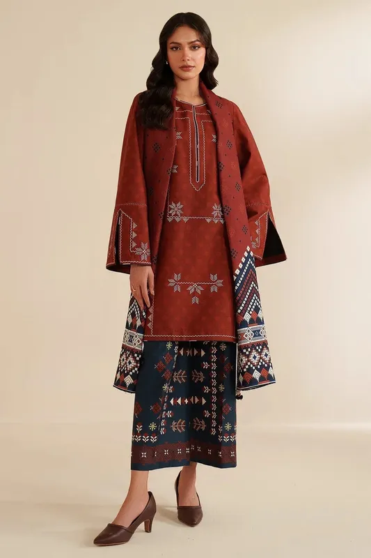 Jazmin Winter 25 Rust Pashmina – view 1 – Poshaq