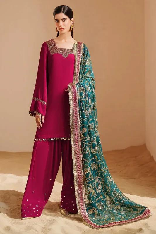 Jazmin Velvet Vogue 25 Carmine Chiffon – view 1 – Poshaq