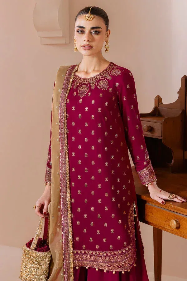 Jazmin Chandni Velvet Formals 25 reddish pink Organza – view 3 – Poshaq