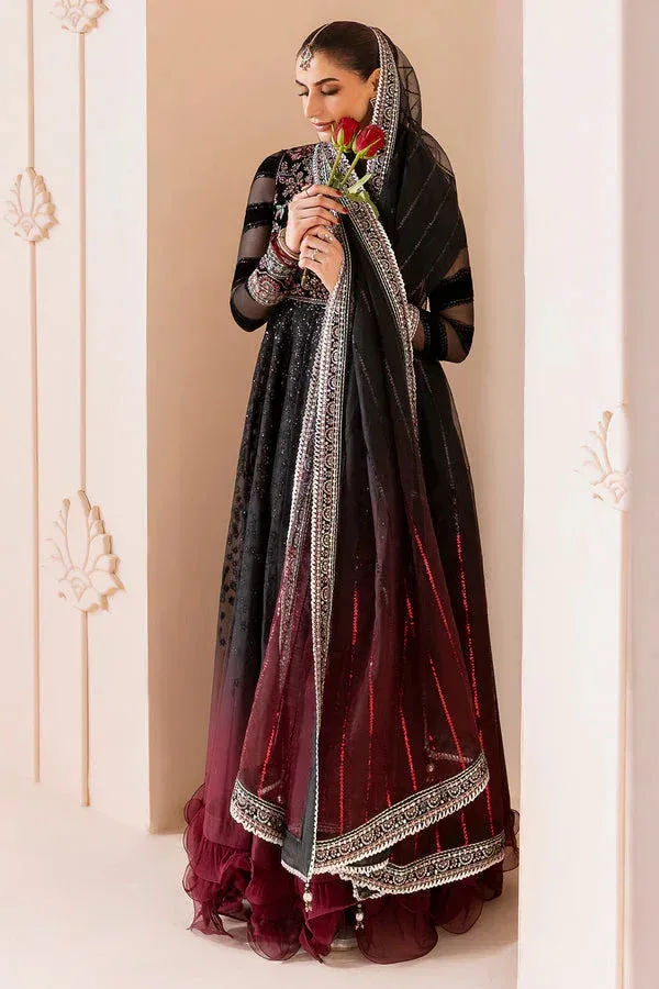 Jazmin Chandni Velvet Formals 25 Black Raw Silk – view 1 – Poshaq
