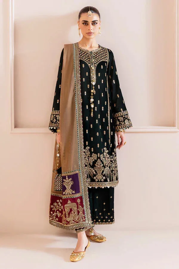 Jazmin Chandni Velvet Formals 25 Black Organza – view 1 – Poshaq