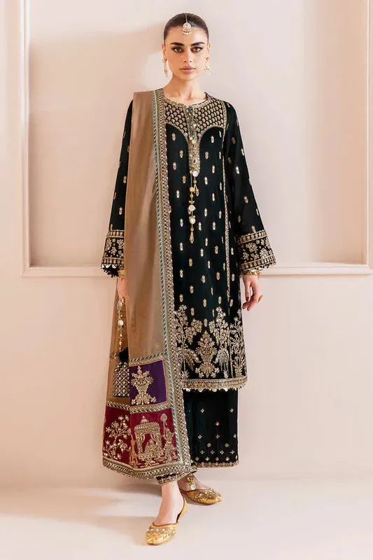 Jazmin Chandni Velvet Formals 25 Black Organza – view 1 – Poshaq