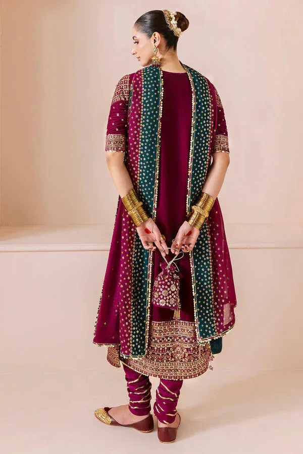 Jazmin Chandni Velvet Formals 25 Magenta Georgette – view 2 – Poshaq