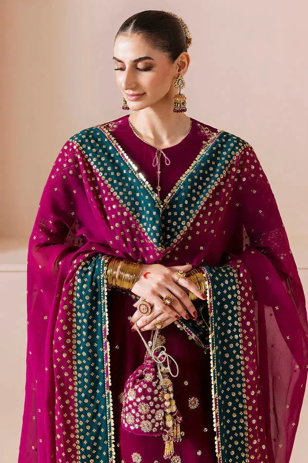 Jazmin Chandni Velvet Formals 25 Magenta Georgette – view 3 – Poshaq