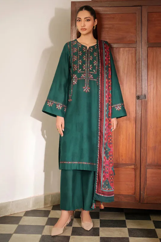 Jazmin Winter 25 Green Jacquard – view 1 – Poshaq