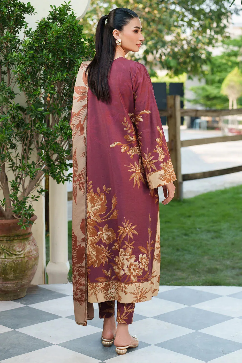 Jazmin Winter 25 Maroon Viscose – view 2 – Poshaq