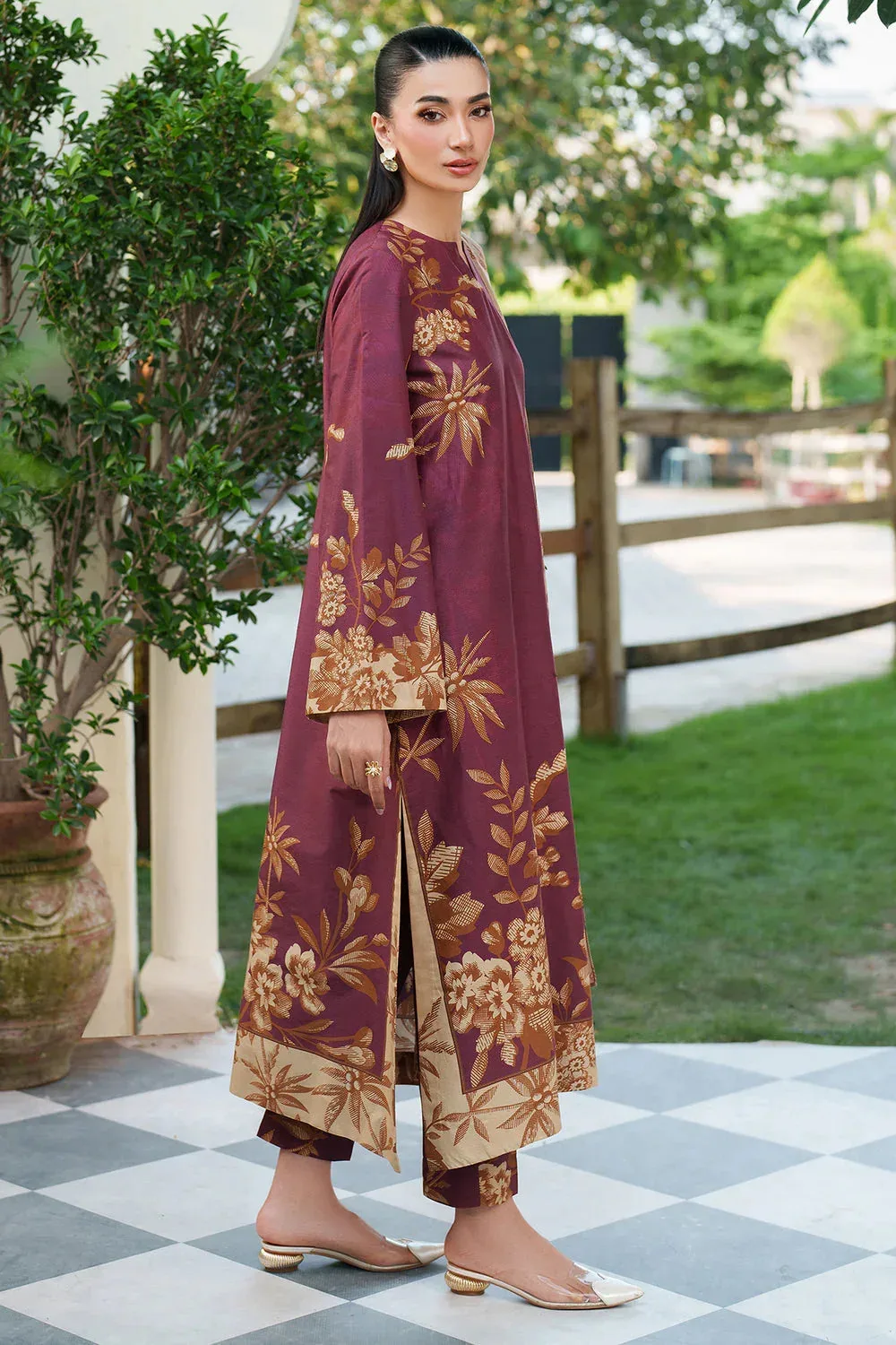 Jazmin Winter 25 Maroon Viscose – view 4 – Poshaq