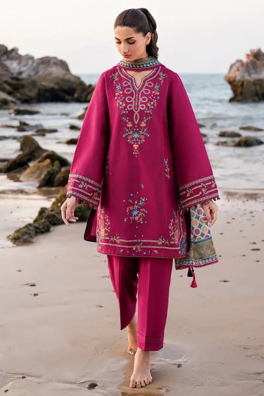 Jazmin Summer Lawn 25 Carmine Cambric – view 1 – Poshaq