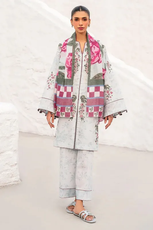 Jazmin Summer Lawn 25 Off White Lawn – view 1 – Poshaq