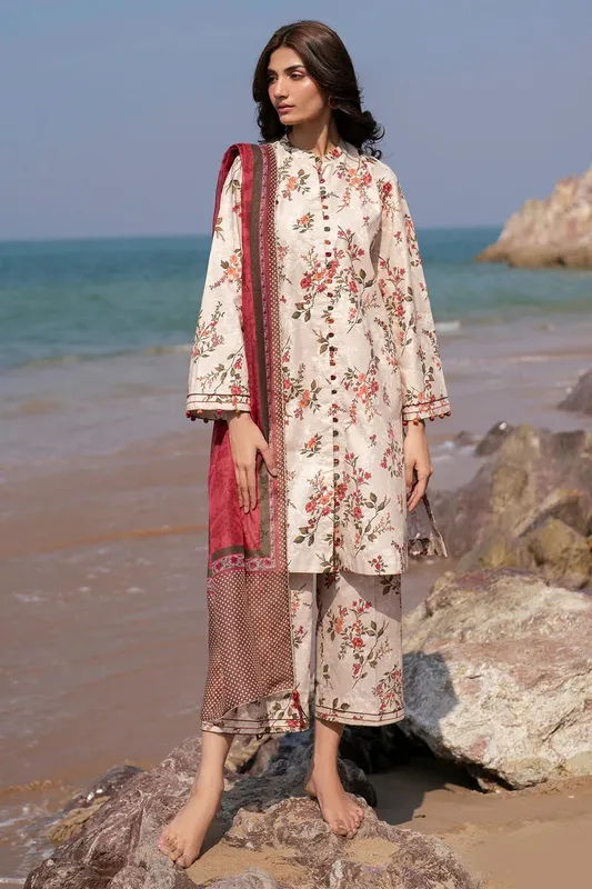 Jazmin Summer Lawn 25 Off White Lawn – view 1 – Poshaq