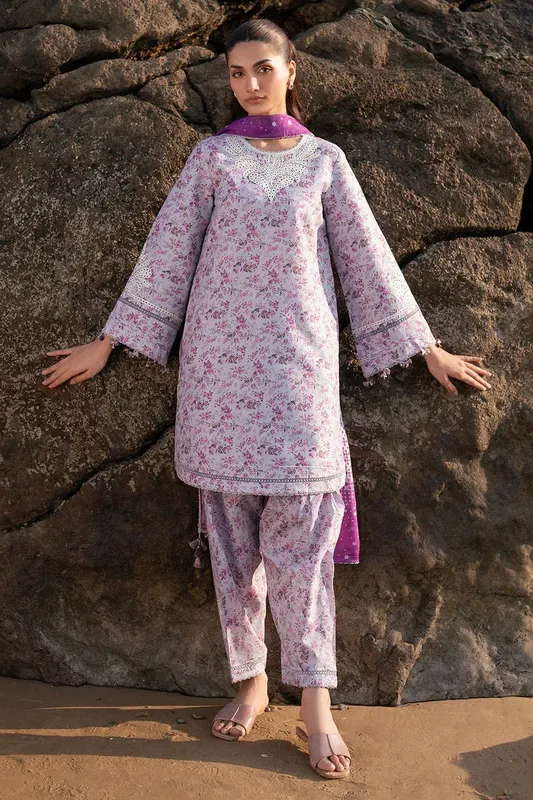 Jazmin Summer Lawn 25 Lilac Tissue – view 1 – Poshaq