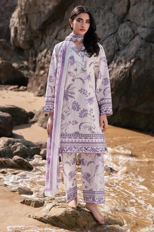 Jazmin Summer Lawn 25 Soft Lilac Lawn – view 1 – Poshaq