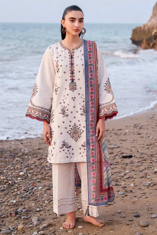 Jazmin Summer Lawn 25 Off White Lawn – view 1 – Poshaq