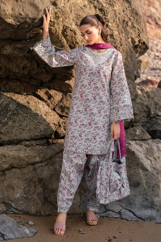 Jazmin Summer Lawn 25 Grey Tissue – view 1 – Poshaq