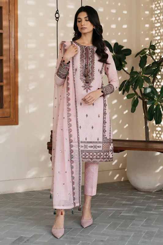 Jazmin Summer Lawn 25 Pink Lawn – view 1 – Poshaq