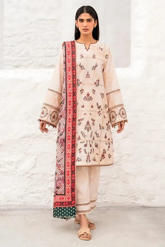 Jazmin Summer Lawn 25 Beige Lawn – view 1 – Poshaq