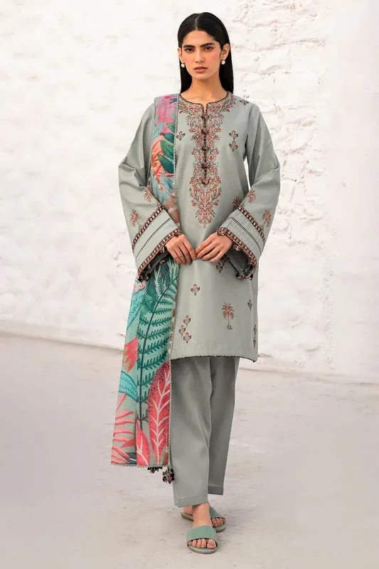 Jazmin Summer Lawn 25 Light Pistachio Cambric – view 1 – Poshaq